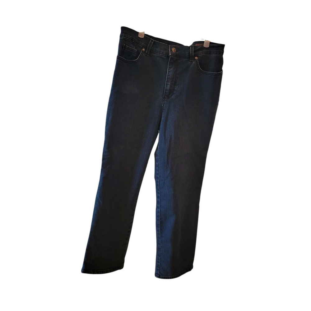 Gloria Vanderbilt Blue Straight Leg Jeans Classic Fit Amanda Womens 14PS Petite